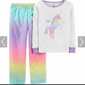 Carter’s rainbow unicorn 2-piece pajama set